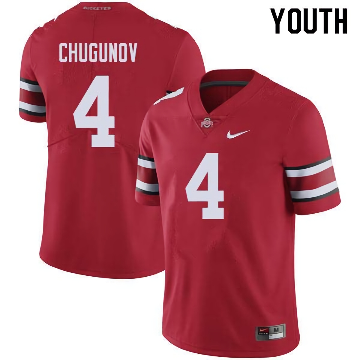 Chris Chugunov Ohio State Buckeyes Youth NCAA #4 Nike Red College Stitched Football Jersey EMR2656EV
